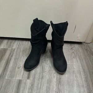 Rocket Dog Black Heeled Boots